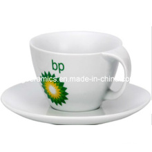 Bend Handle Coffee Mug and Plate